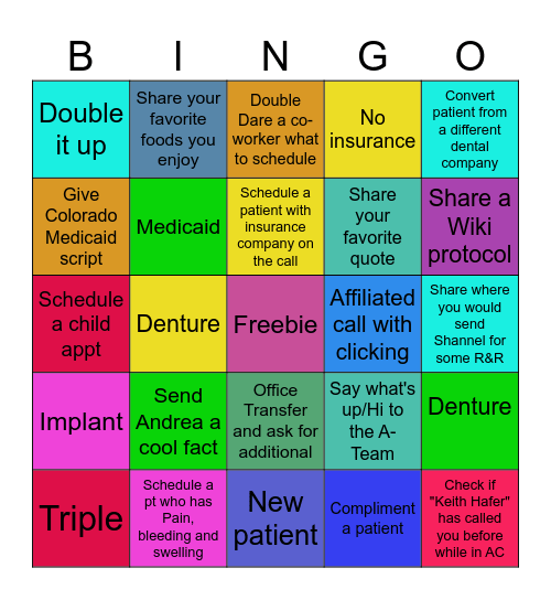 Mix Bingo Card