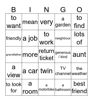 ? Bingo Card