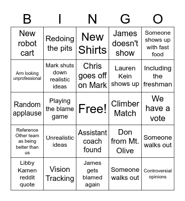 Board 2 Bingo Card
