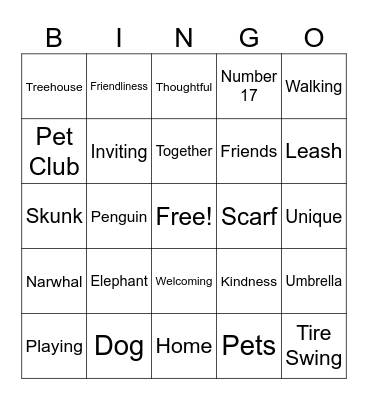 Strictly NO Elephants Bingo Card