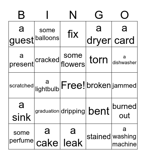 Review Bingo Card