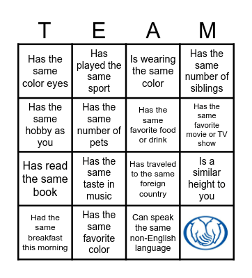 Find Someone Who.... Bingo Card