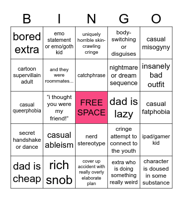 Disney Channel Bingo v3 Bingo Card