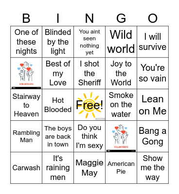 70s club music trivia Bingo Card