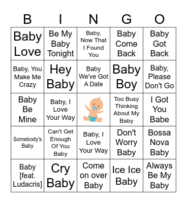 Baby BINGO! Bingo Card