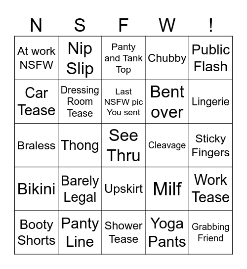 Whisper Bingo Card