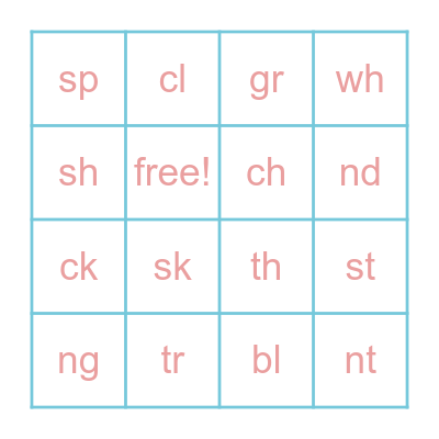 Initial Bingo! Bingo Card