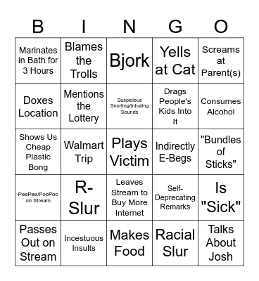 N.A.L BINGO Card