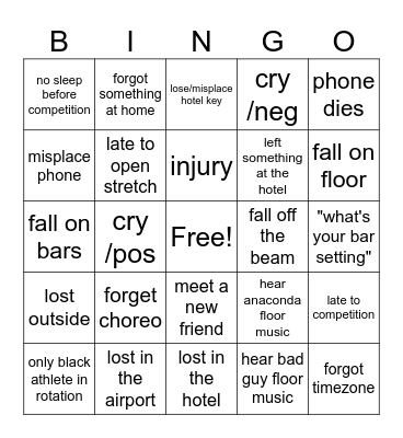 2024 nationals bingo Card