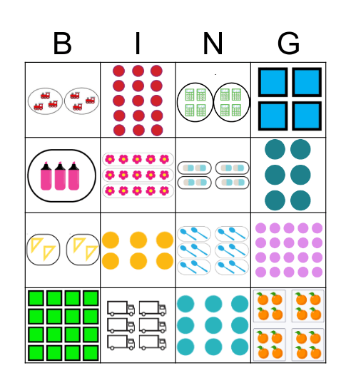 Repeated Addition Bingo Card