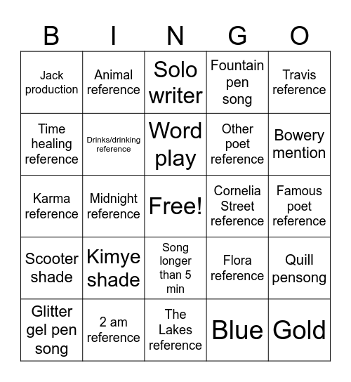 TTPD BInGO Card