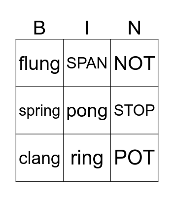 ng      n      o Bingo Card
