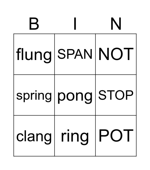 ng      n      o Bingo Card