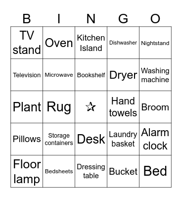 House Bingo Card