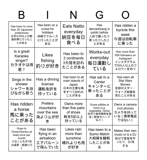 New Grad Bingo 4 Bingo Card