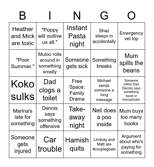 Mum and Dad's Adelaide Trip Bingo Card