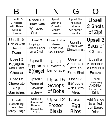 Biggby ABC Bingo Card