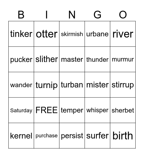 BOSSY R TRIPLETS Bingo Card