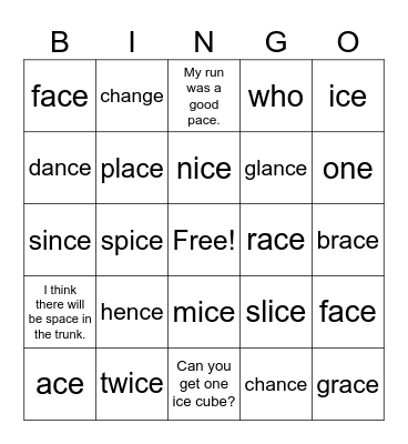 3rd grade Bingo Card