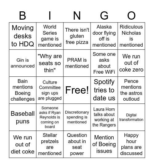 CXD 360 Bingo Card