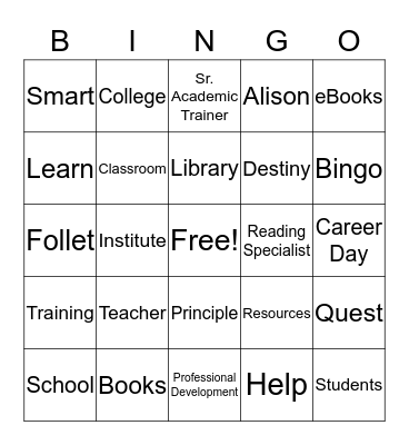 Career Day Bingo Card