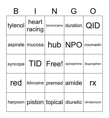 Pharm-Local Bingo Card