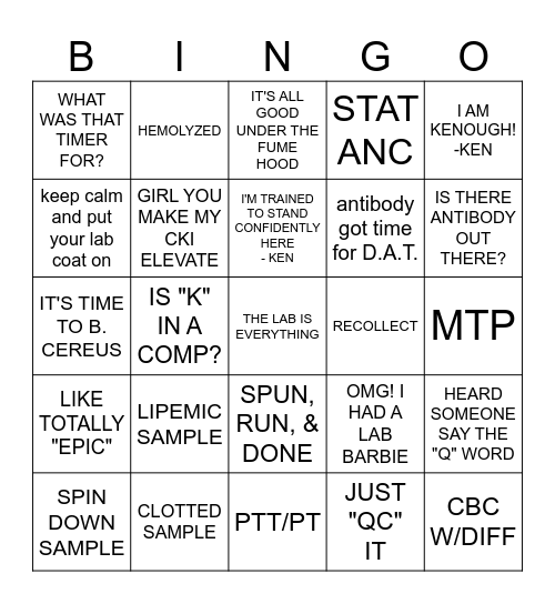 LAB WEEK 2024 Bingo Card