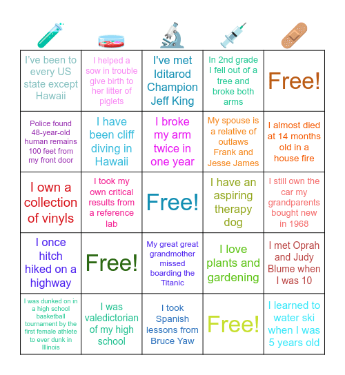 2024 Lab Week Bingo Card