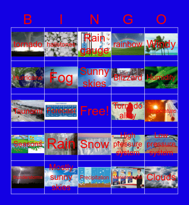 Weather Bingo Card