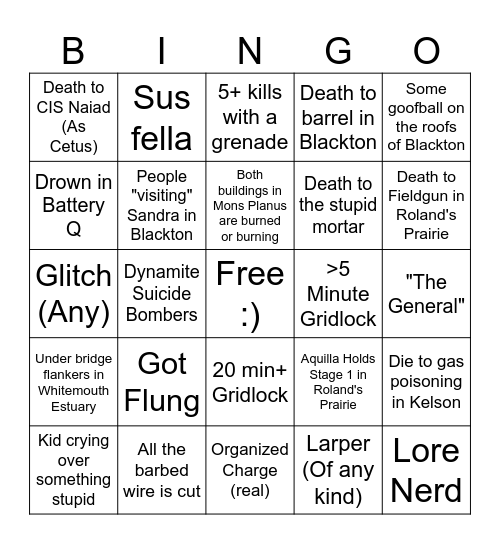 CENTAURA BINGO Card