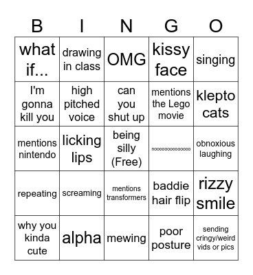 Adi Bingo Card