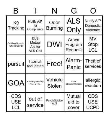 NPSTW Bingo Card
