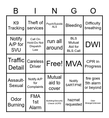 NPSTW Bingo Card