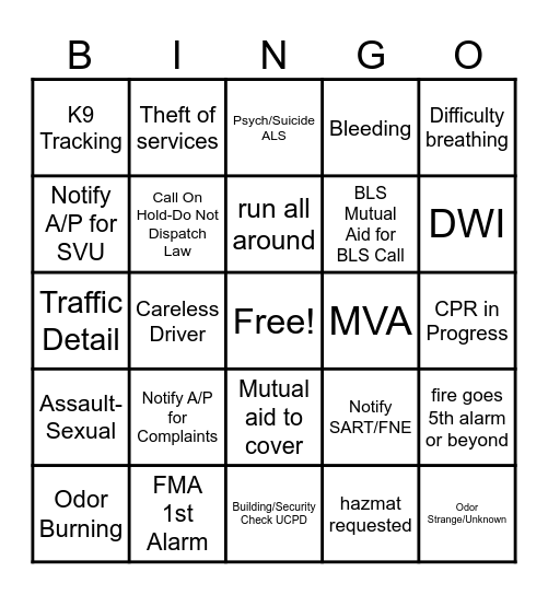 NPSTW Bingo Card