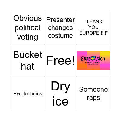 Eurovision Bingo Card