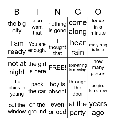 3rd RTI - yellow, green & blue sight words Bingo Card