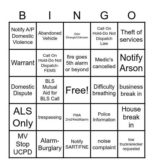 NPSTW Bingo Card