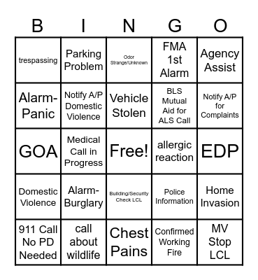 NPSTW Bingo Card