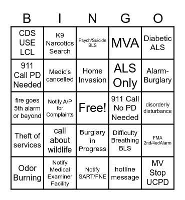 NPSTW Bingo Card