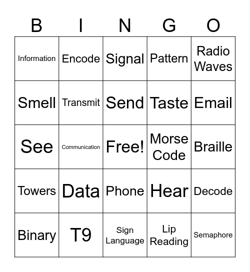 Information Technology Bingo Card