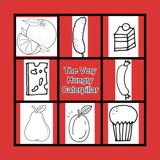 The Very Hungry Caterpillar Bingo Card