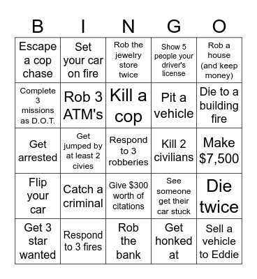 ERLC Bingo Card