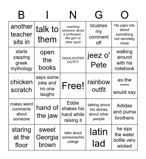 giddy bingo Card