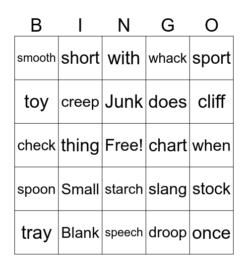 Level 24 Bingo Card