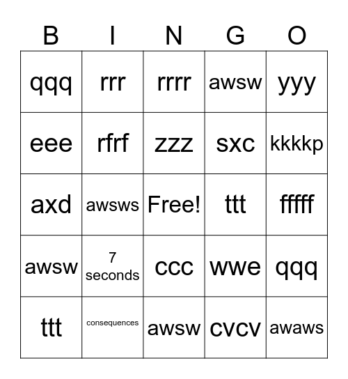 Driver Safety Bingo Card