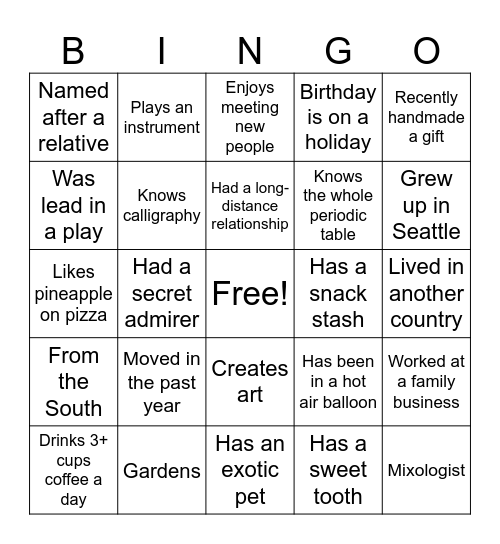 ASBX UX OFFSITE ICE BREAKER BINGO Card