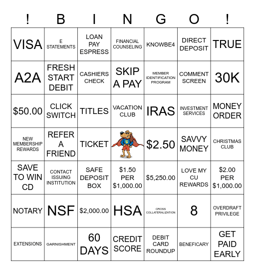 AAACU BINGO TRIVIA Bingo Card