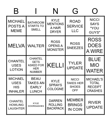 52ND ST BINGO Card
