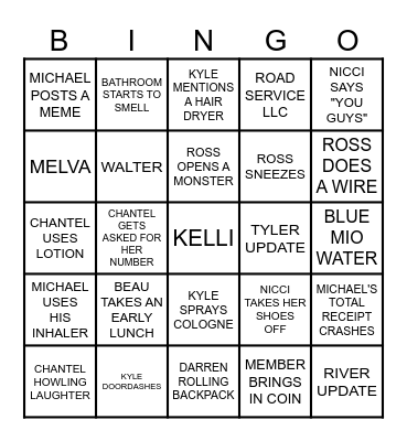 52ND ST BINGO Card