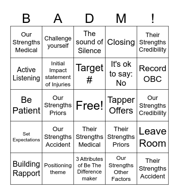 Be A Difference Maker! Bingo Card